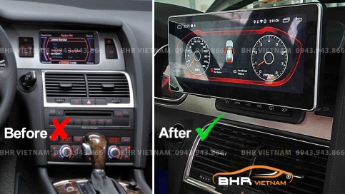 Màn hình DVD Android xe Audi Q7 2005 - 2015 | Màn nguyên khối 10.25 inch
